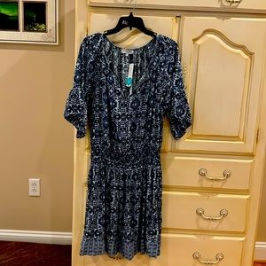 NWT Michael Stars Avery Peasant Dress L